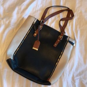 Call it Spring black and white tote bag